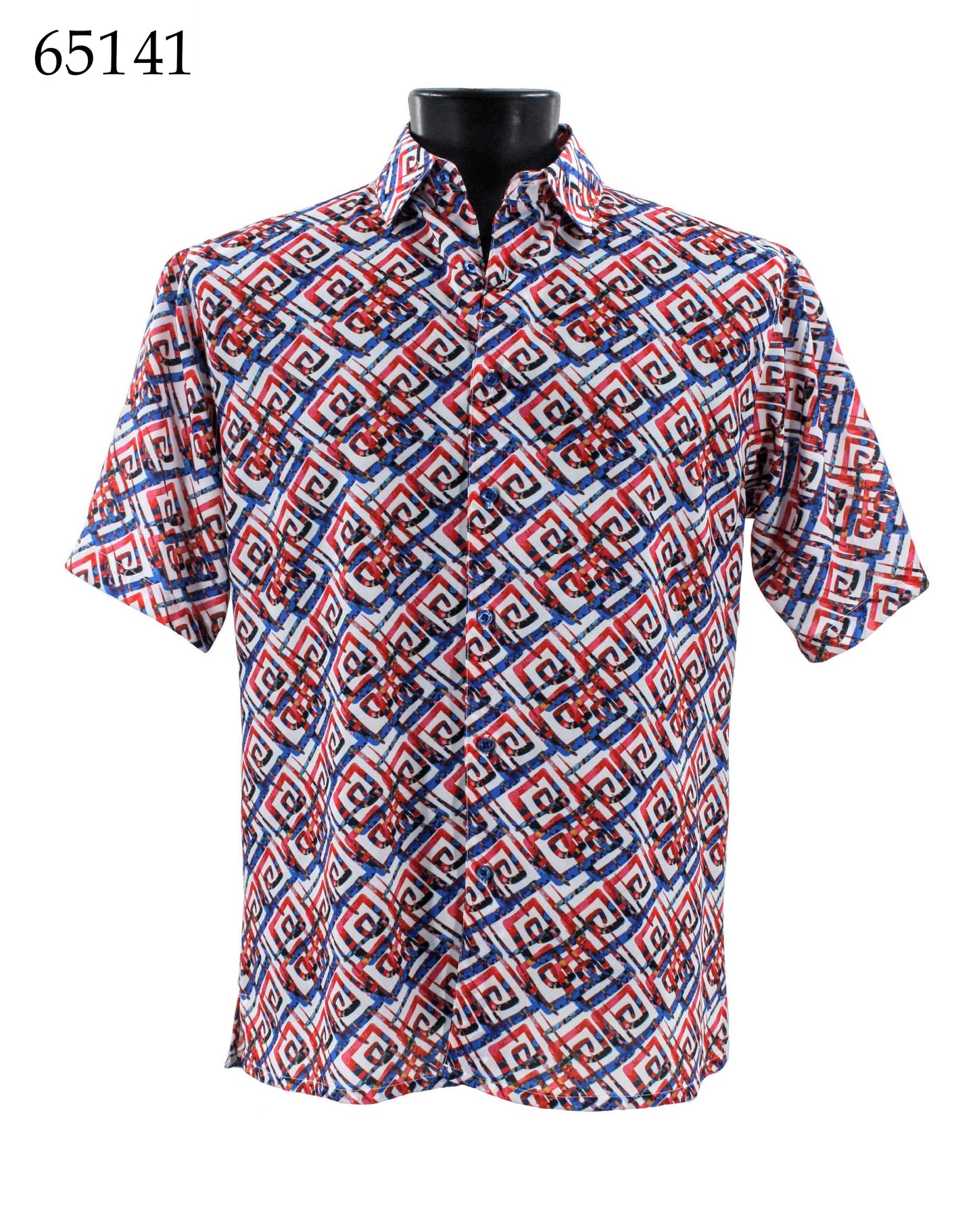 Bassiri Short Sleeve Button Down Casual Printed Shirts 65141