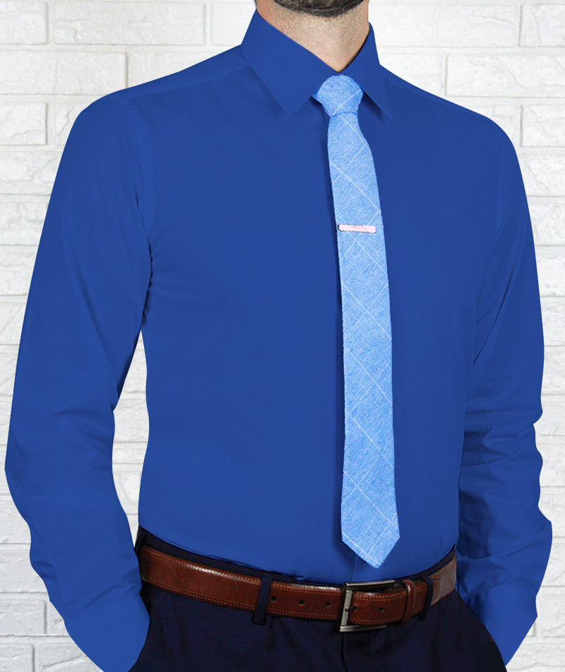 Arturo Modern Fit Long Sleeve Dress Shirt Royal Blue