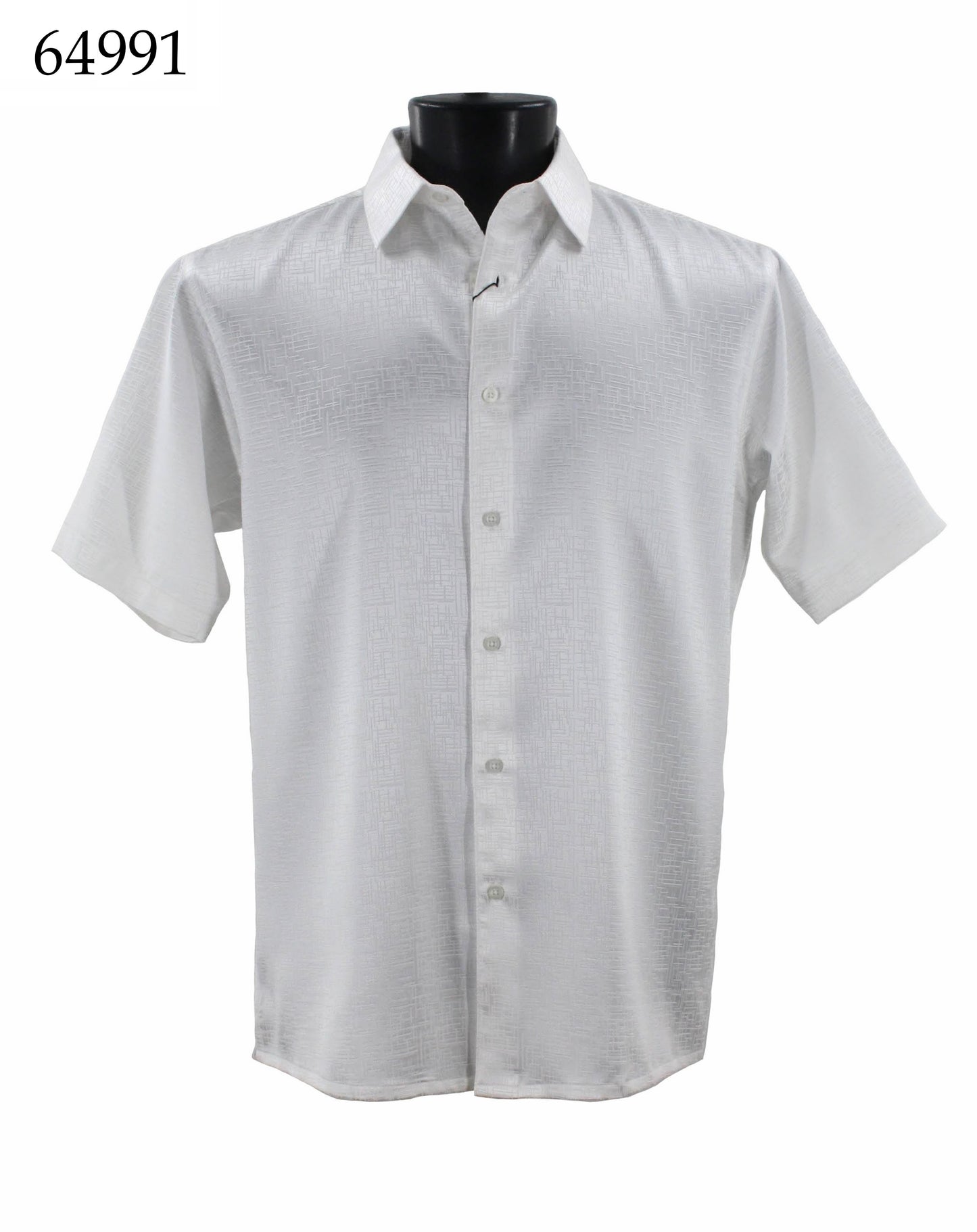 Bassiri Tone-on-Tone Short Sleeve Shirts 64991