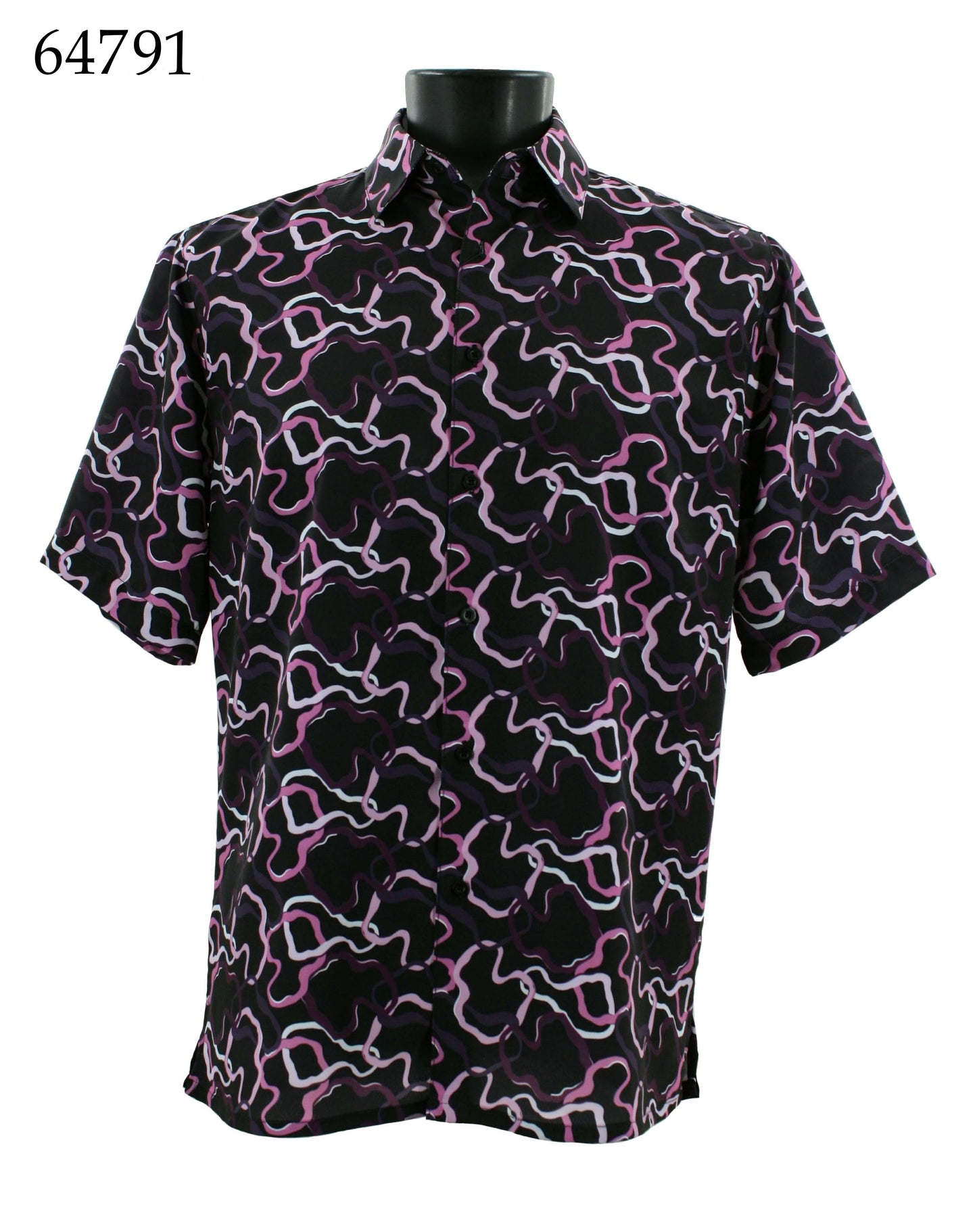 Bassiri Short Sleeve Button Down Casual Printed Shirts 64791