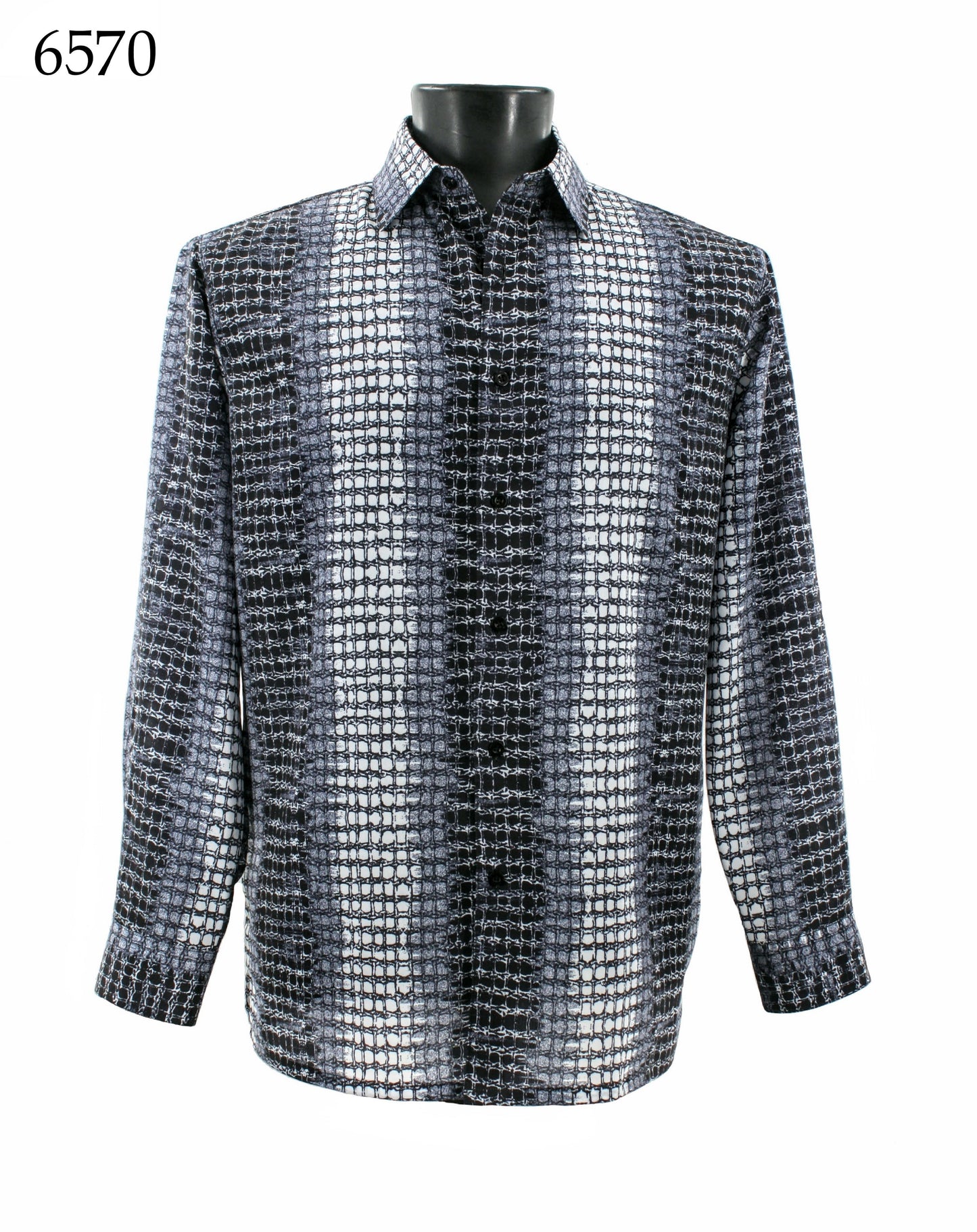 Bassiri Long Sleeve Button Down Casual Printed Shirts 6570