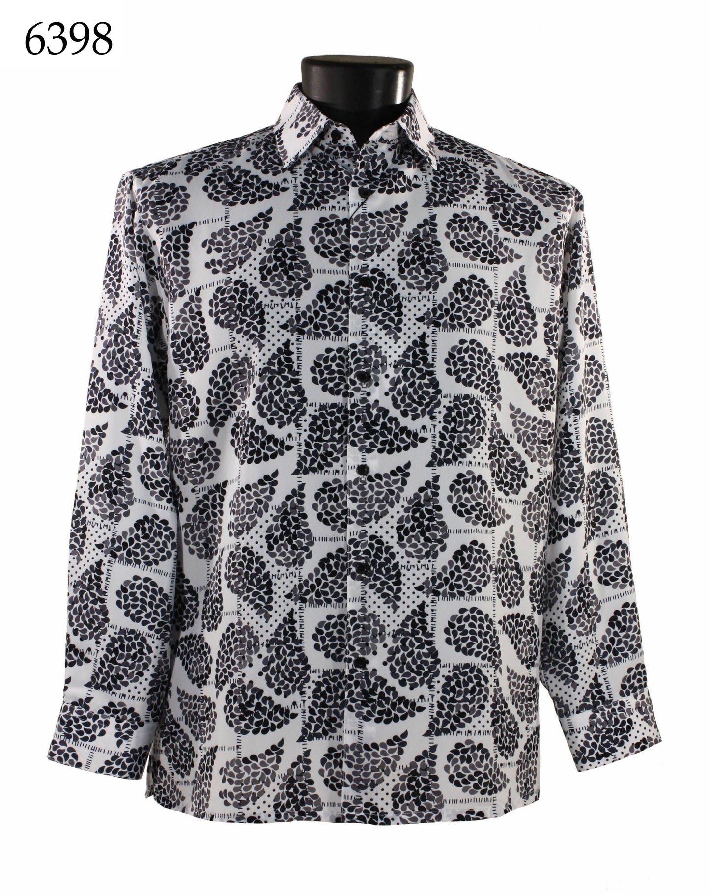 Bassiri Long Sleeve Button Down Casual Printed Shirts 6398