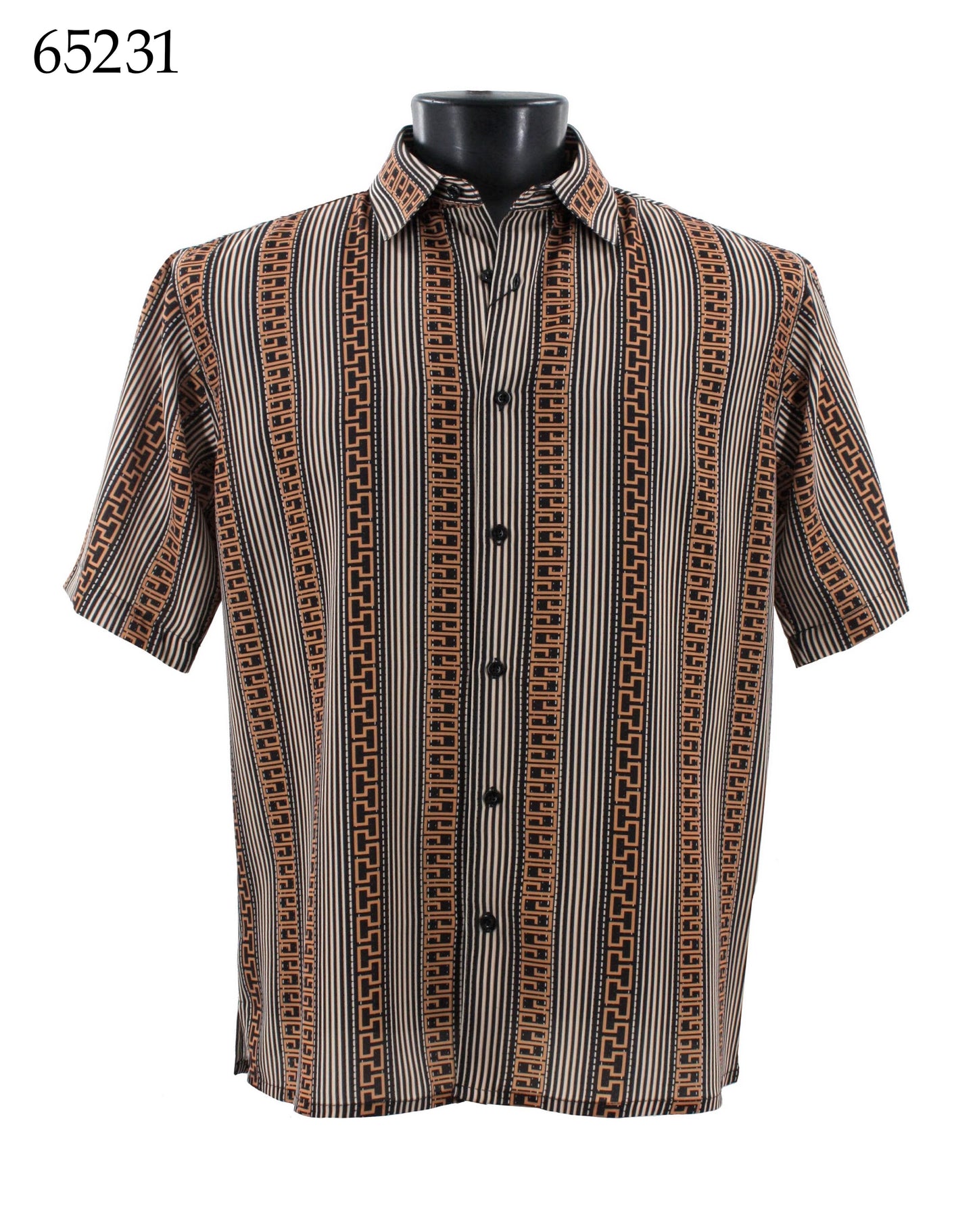 Bassiri Short Sleeve Button Down Casual Printed Shirts 65231