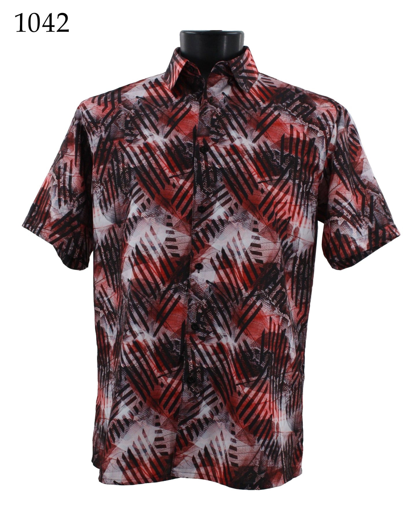 Bassiri Short Sleeve Button Down Casual Printed Shirts 1042