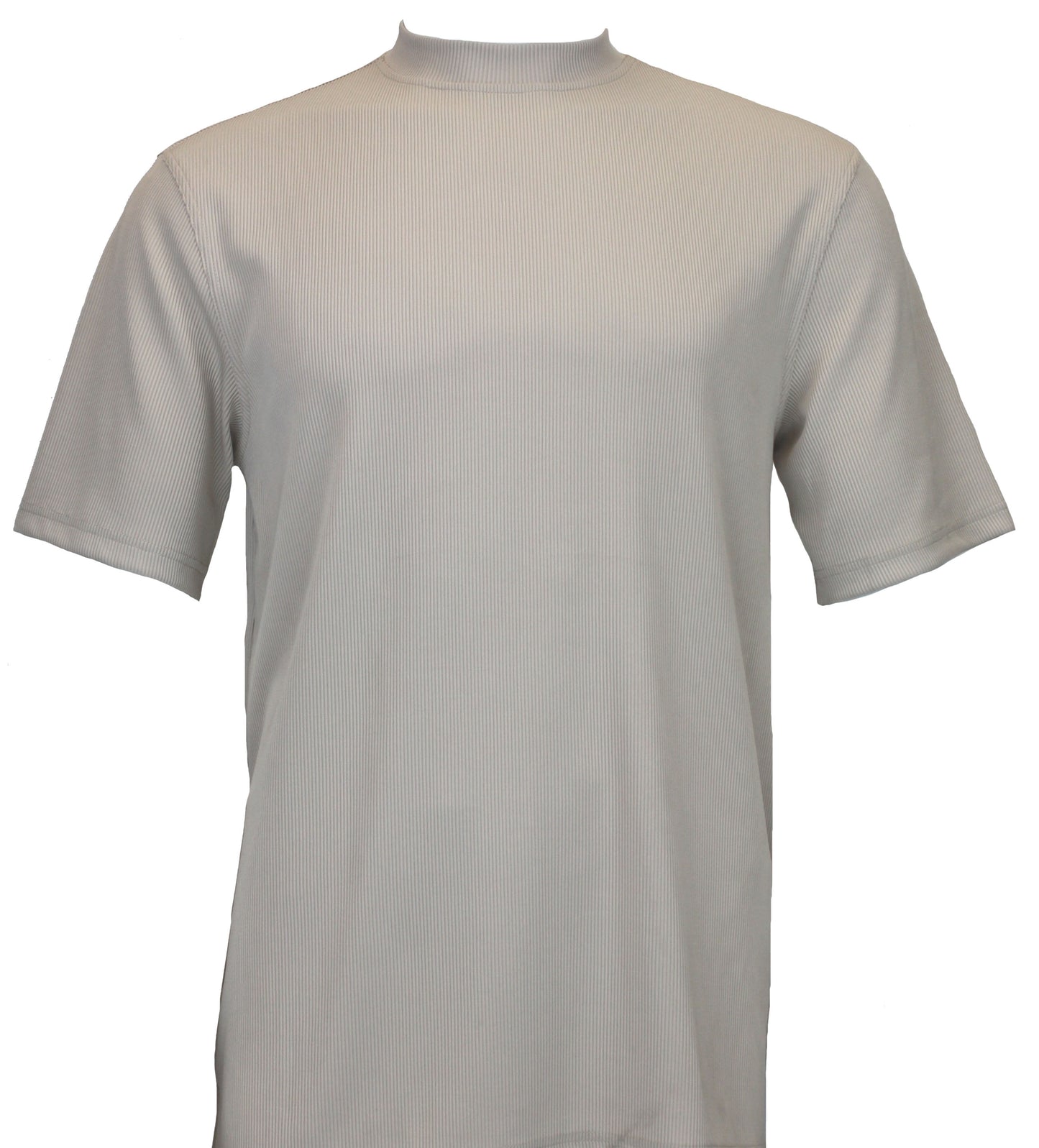 Bassiri Short Sleeve Mock Neck T-Shirt Style #218 Tan