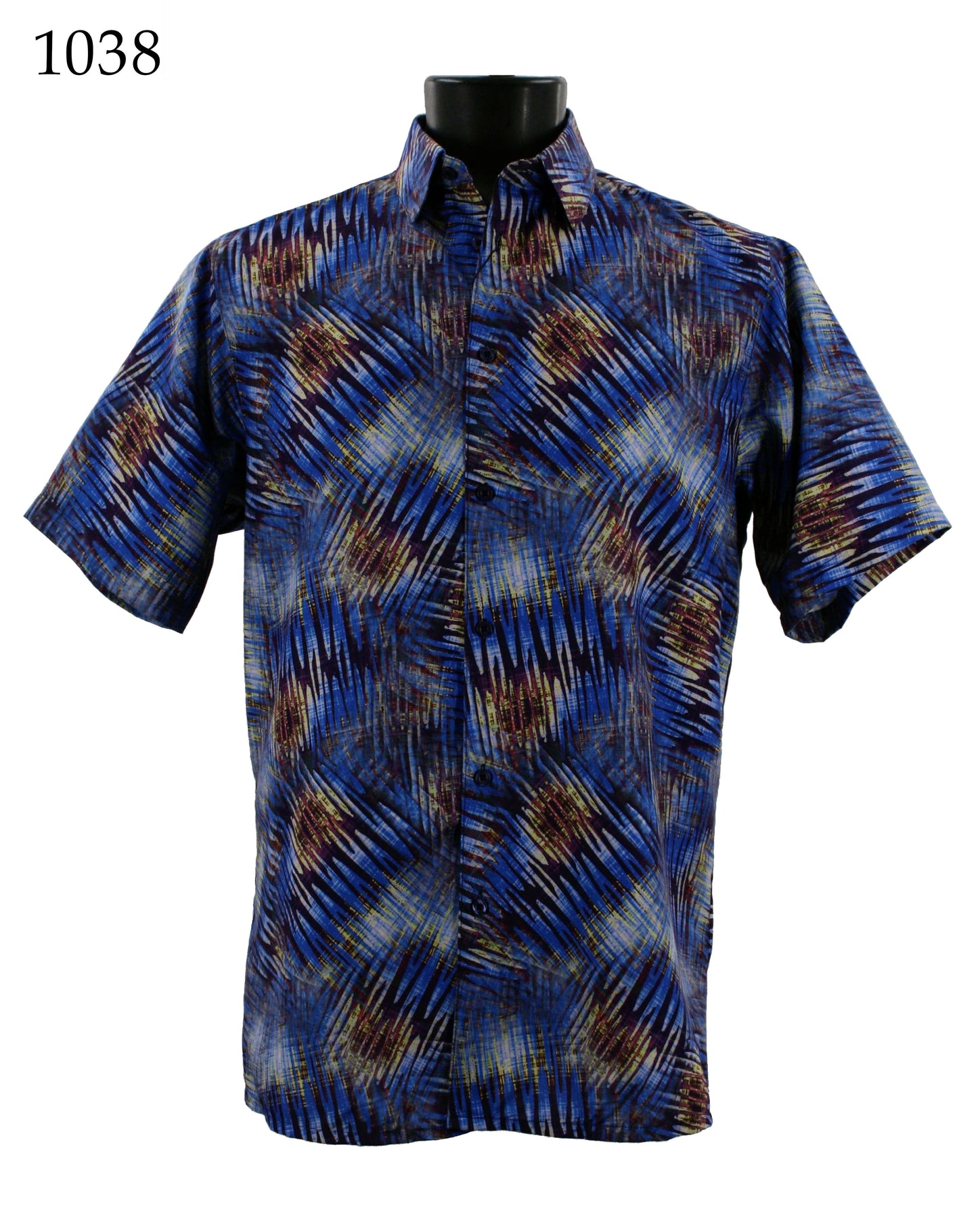 Bassiri Short Sleeve Button Down Casual Printed Shirts 1038