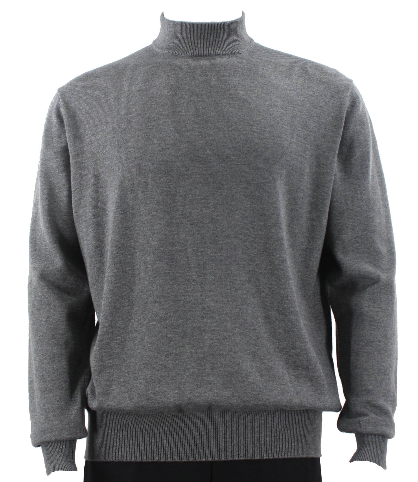 Bassiri Long Sleeve Mock Neck Sweater 630 Smoke