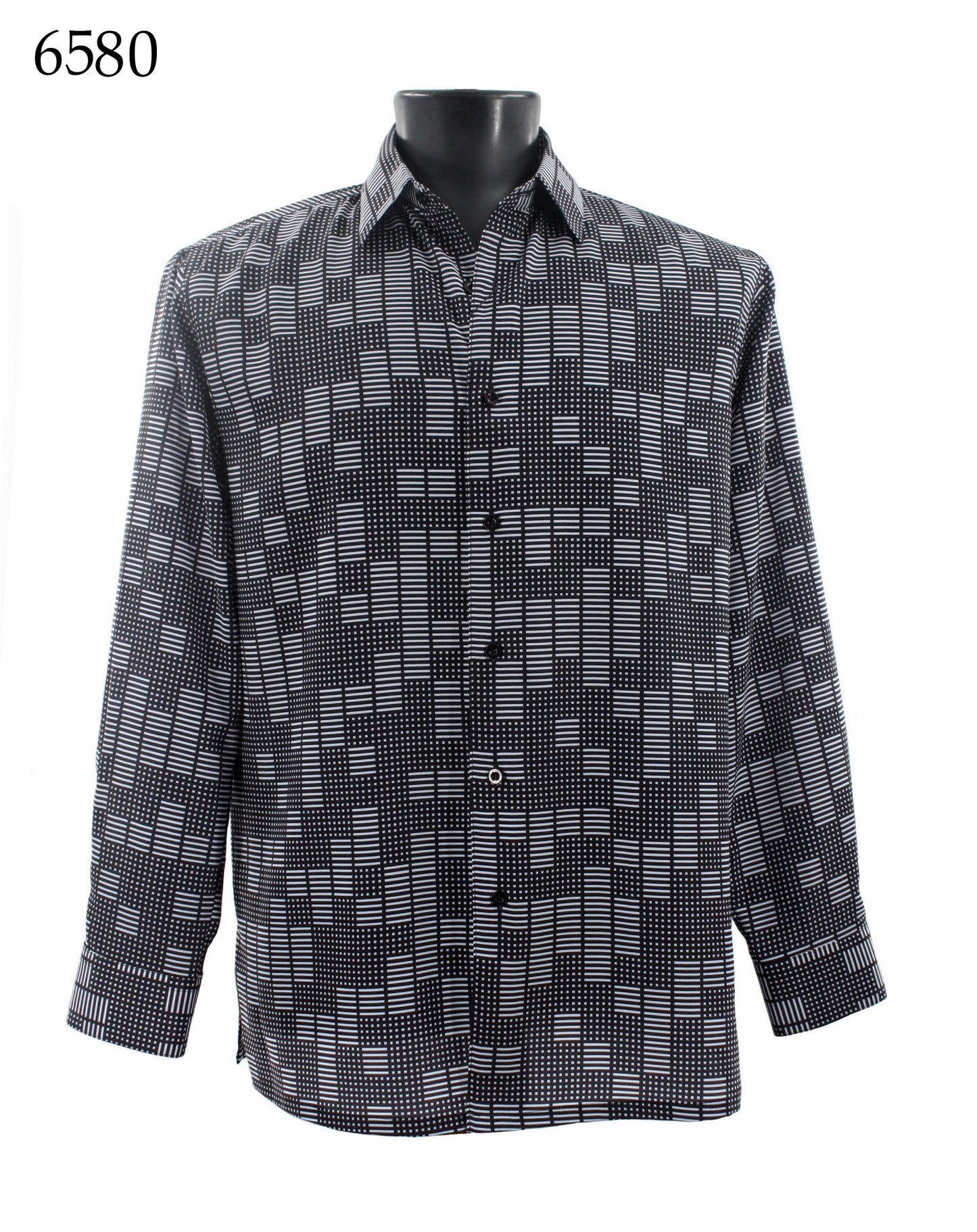Bassiri Long Sleeve Button Down Casual Printed Shirts 6580