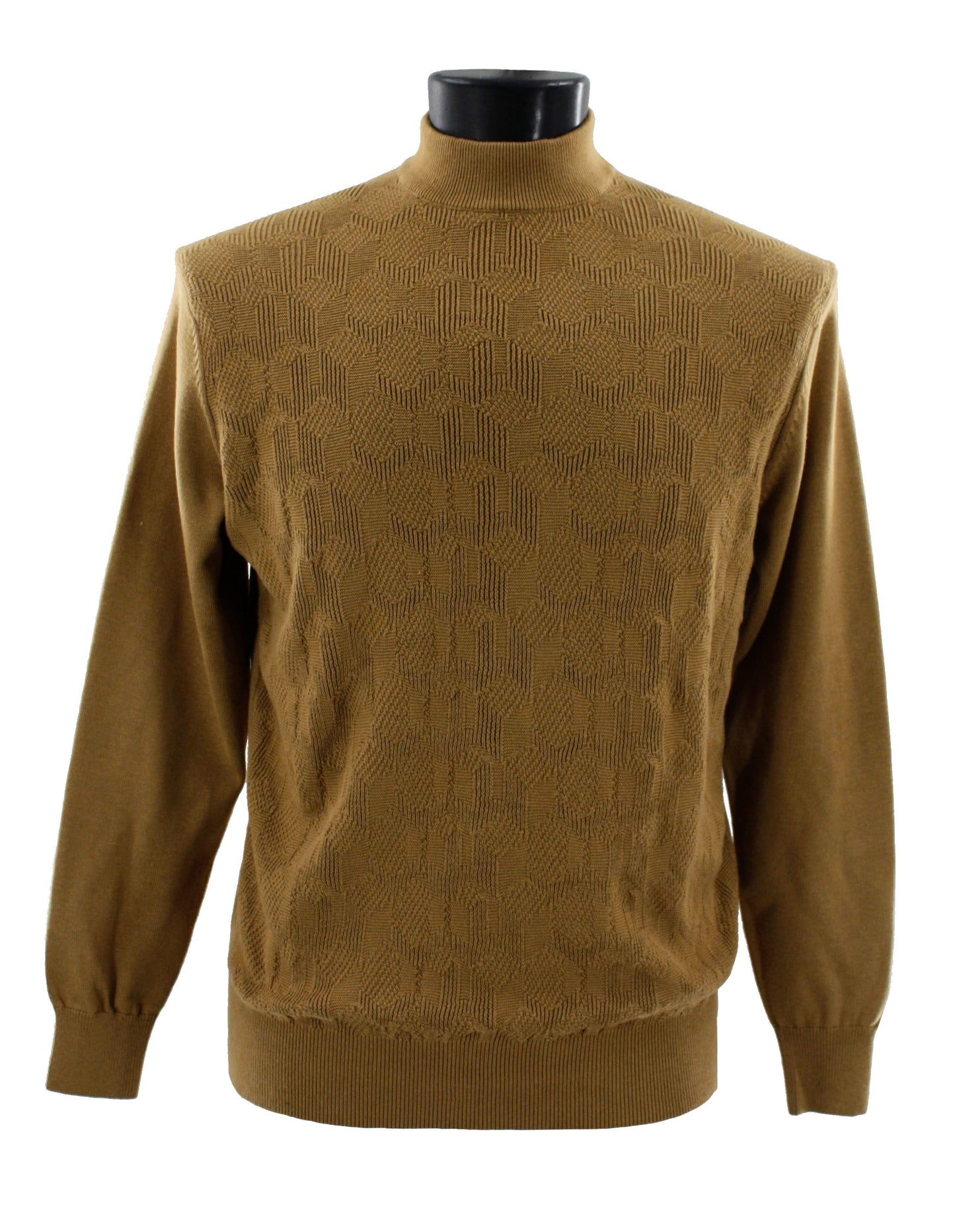 Bassiri Long Sleeve Mock Neck Sweater 638 Tan