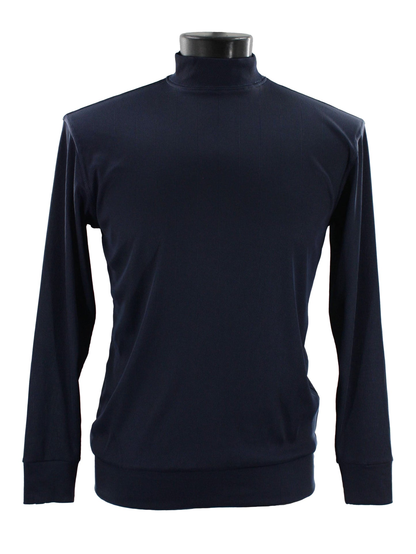 Bassiri Long Sleeve High Neck T-Shirt Style #632 Navy