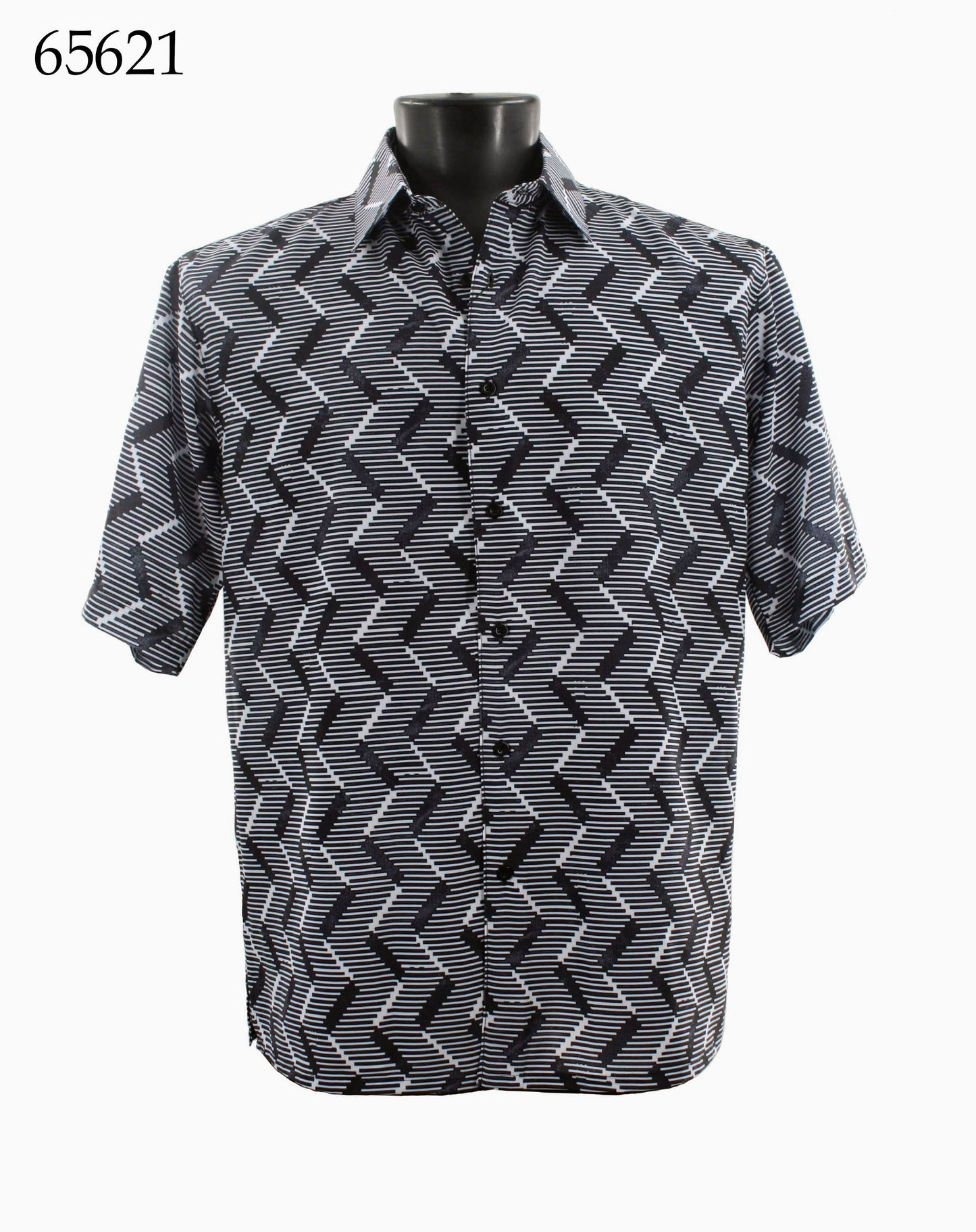 Bassiri Short Sleeve Button Down Casual Printed Shirts 65621