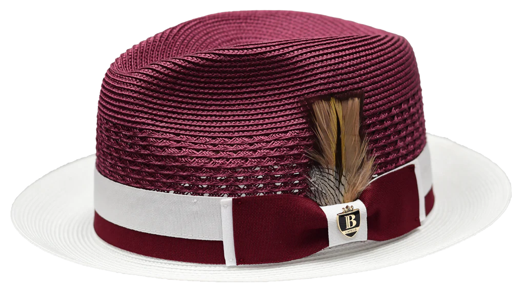 Bruno Capelo Belvedere Collection Burgundy/White