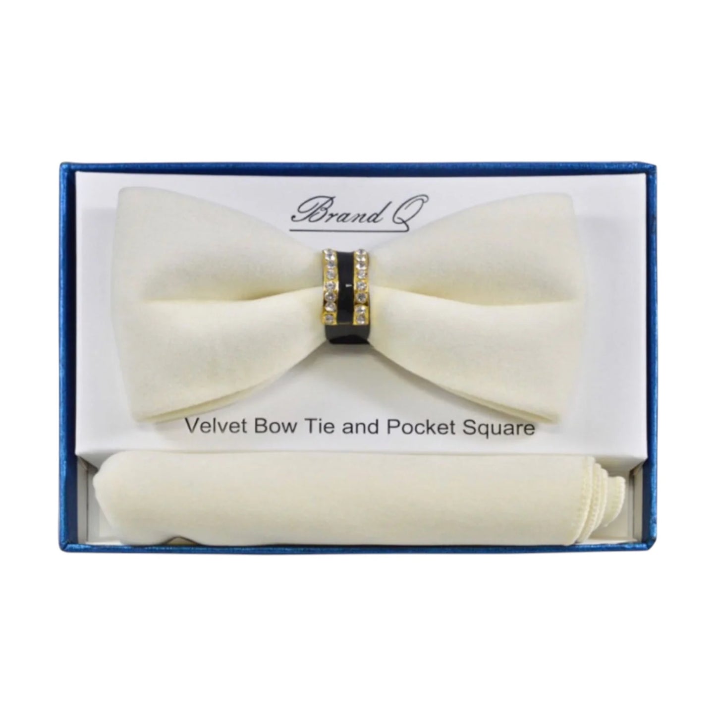 BRAND Q Embellished Velvet Bow w/ Hanky BTVR100