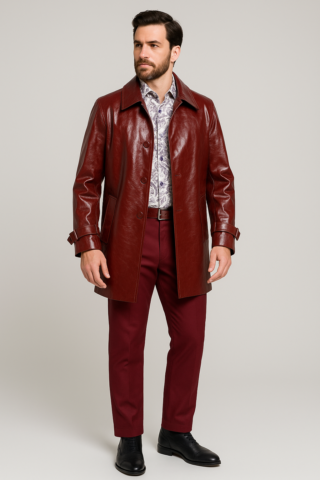 Thanksgiving Look 3 – Burgundy Power Fit