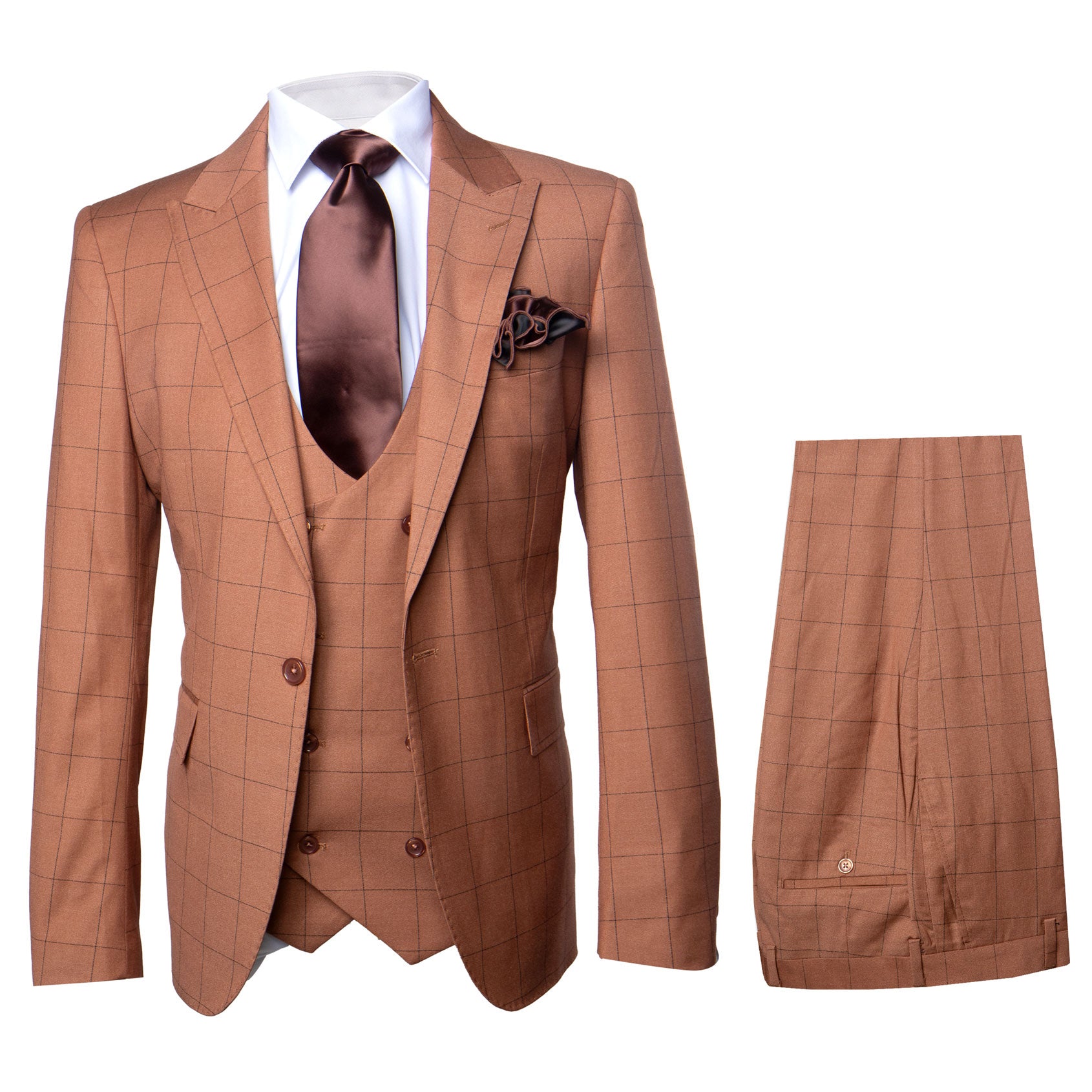ROSSI MAN SLIM FIT 3 PIECE SUIT BOND RM1750 main image 0