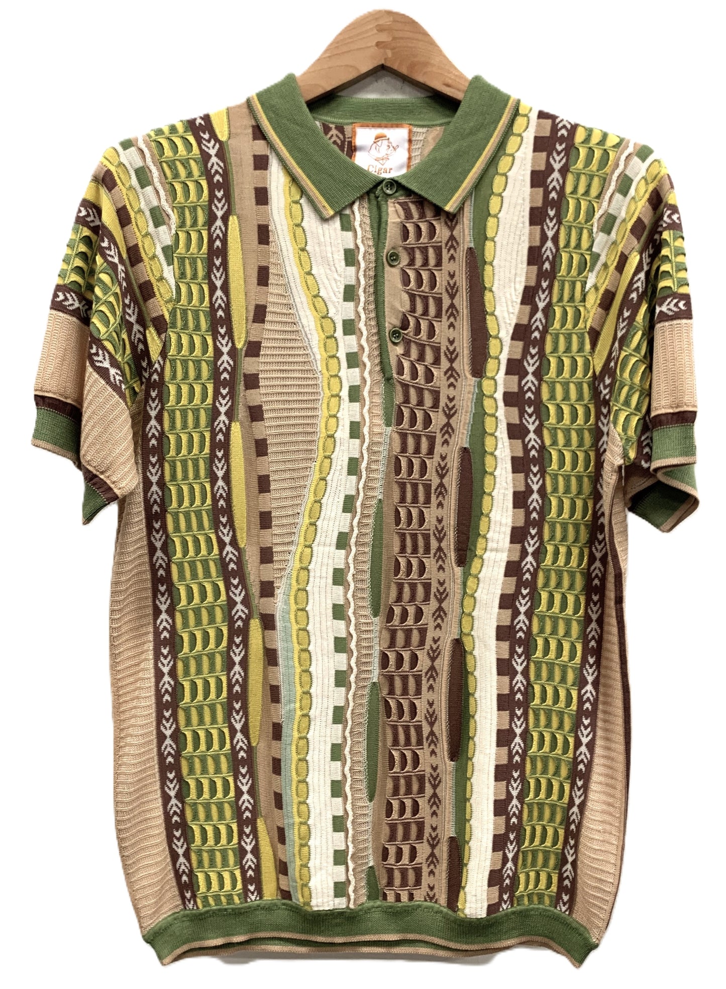 Cigar Couture Men's Polo Knit Short Sleeve Sport Shirt - PJ 1518 Olive