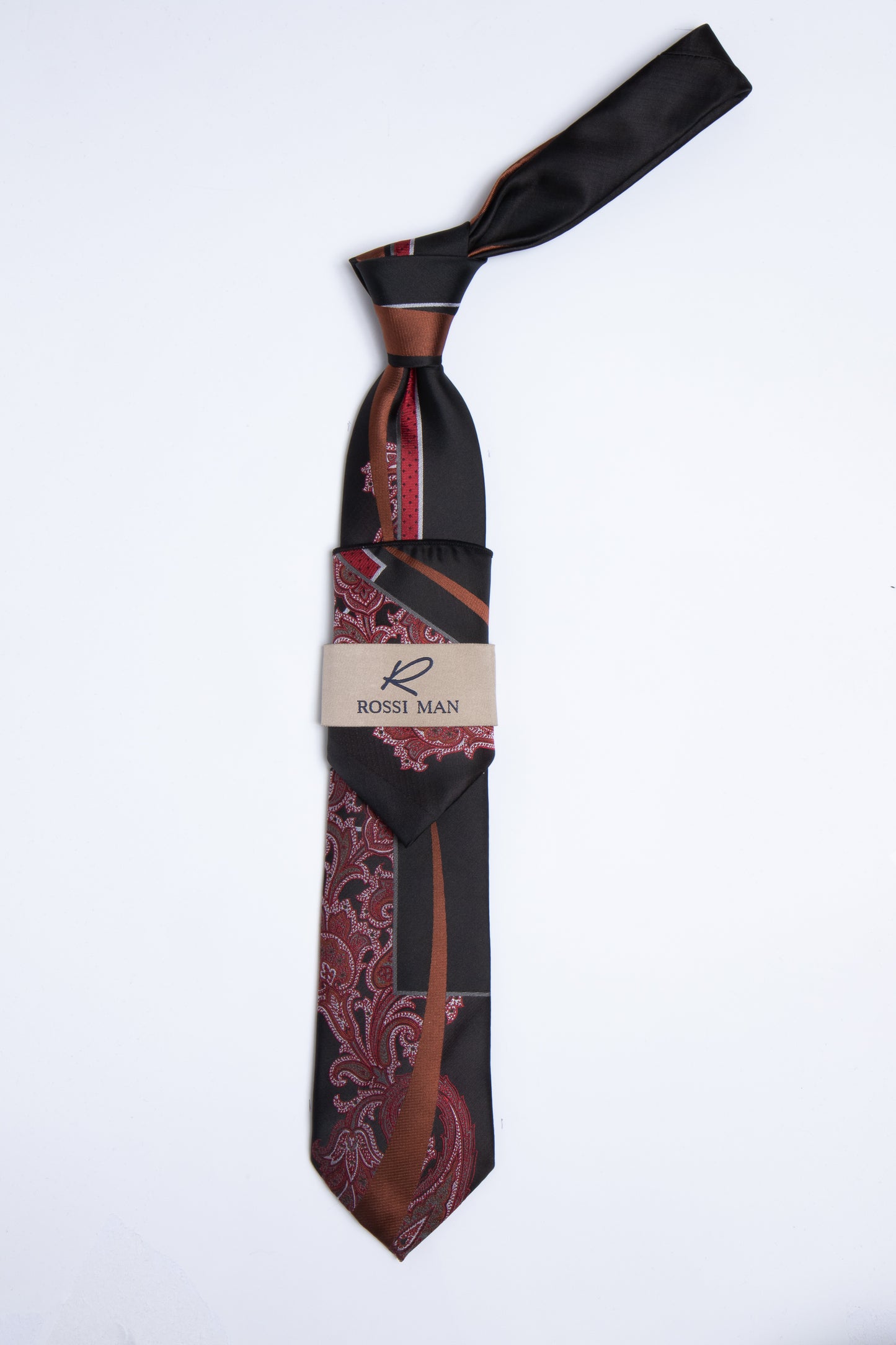 Rossi Man Tie and Pocket Round RMR358-3