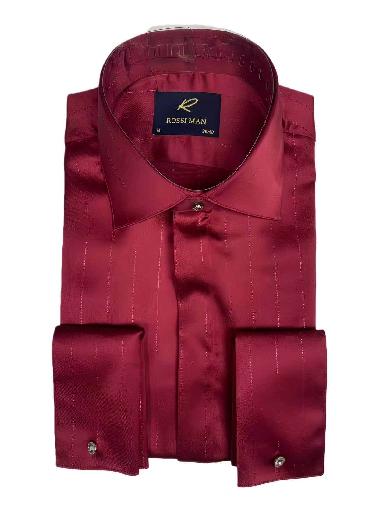 ROSSI MAN DRESS SHIRT RS11 BURGUNDY