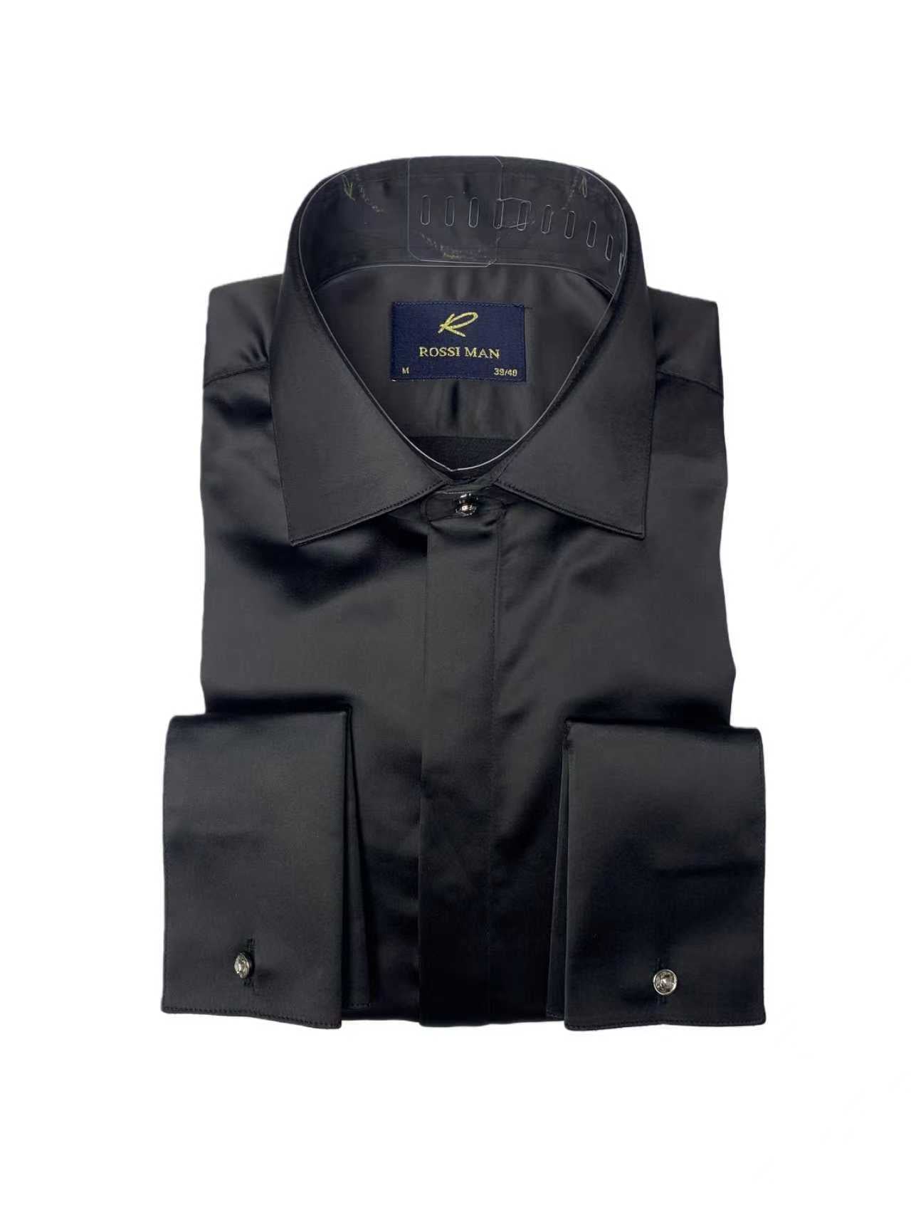 ROSSI MAN DRESS SHIRT RS12 BLACK