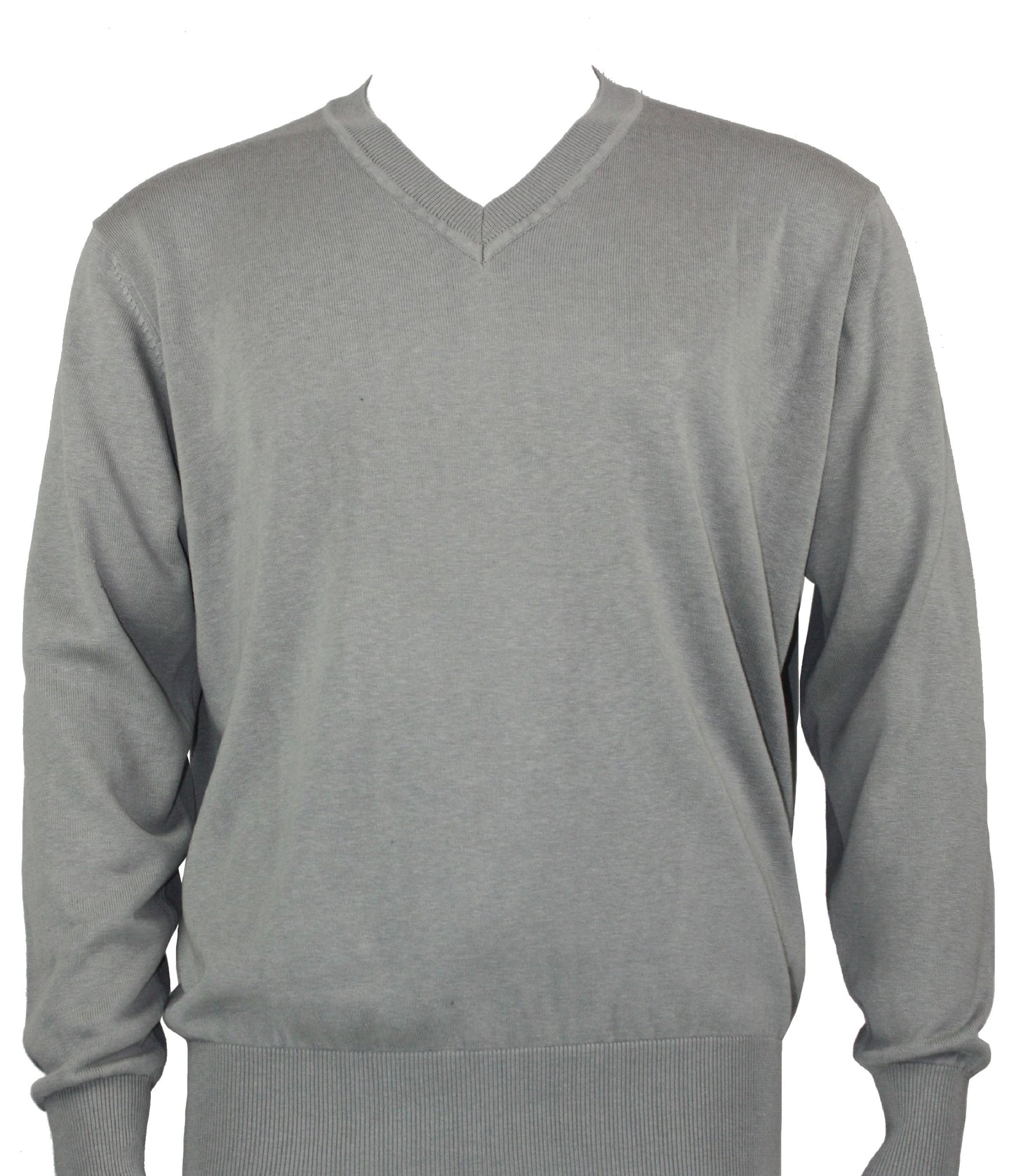 Bassiri Long Sleeve V‑Neck Sweater Style 627 Ash