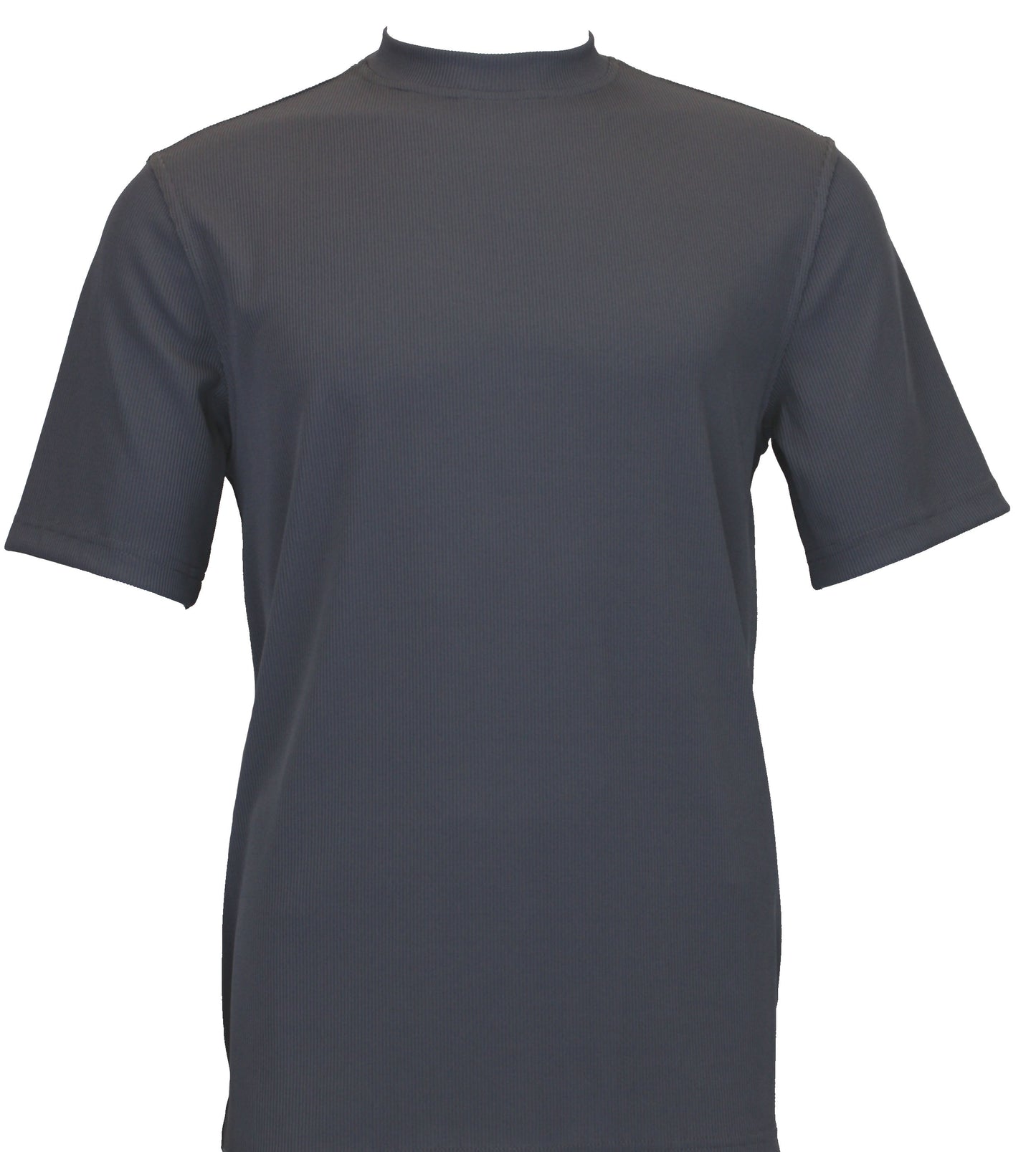 Bassiri Short Sleeve Mock Neck T-Shirt Style #218 Charcoal