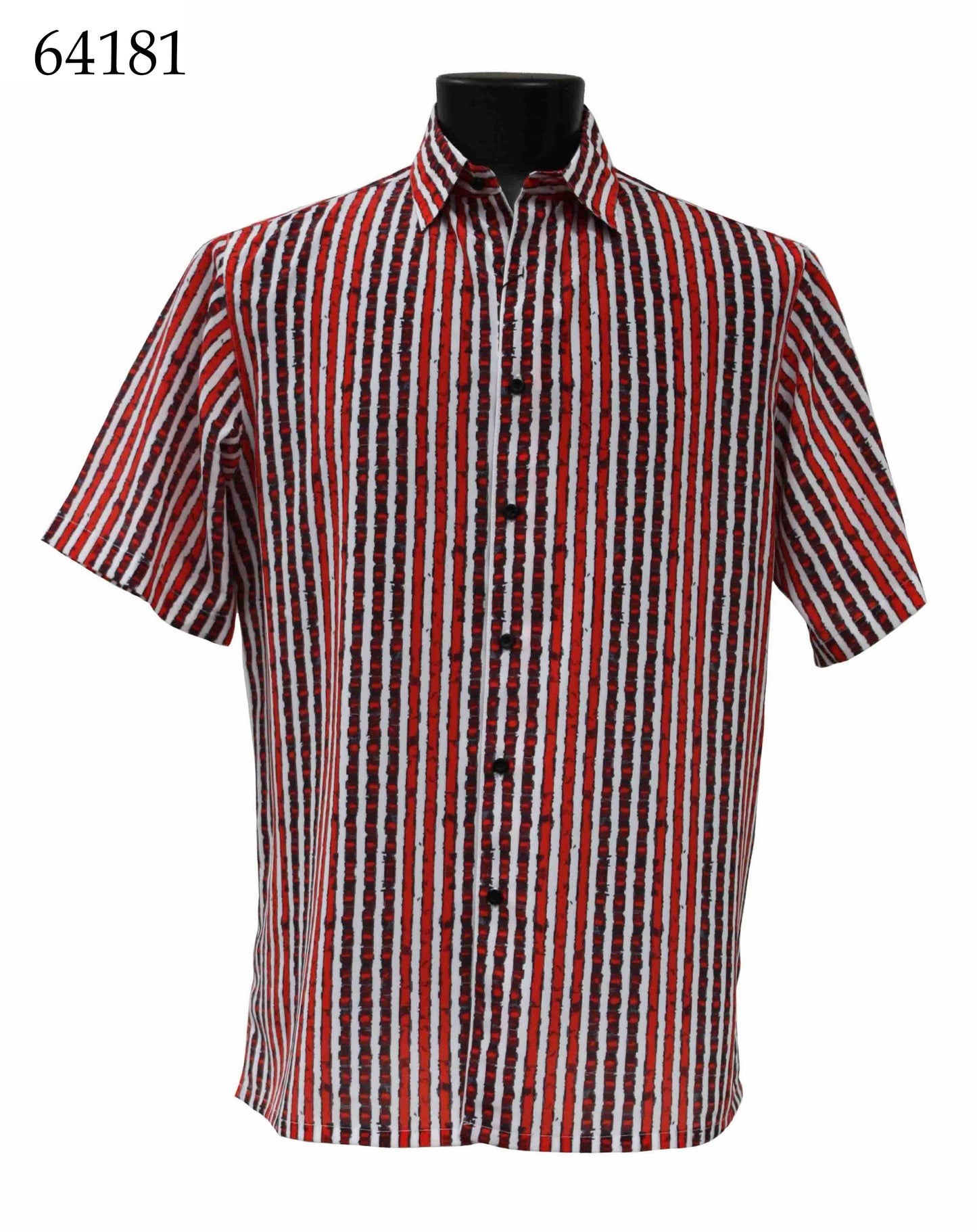 Bassiri Short Sleeve Button Down Casual Printed Shirts 64181