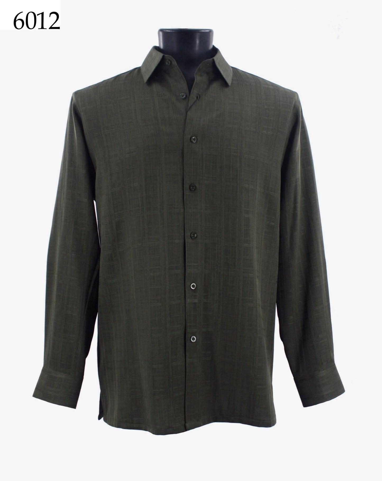 Bassiri Tone-on-Tone Long Sleeve Button Down Casual Printed Shirt 6012