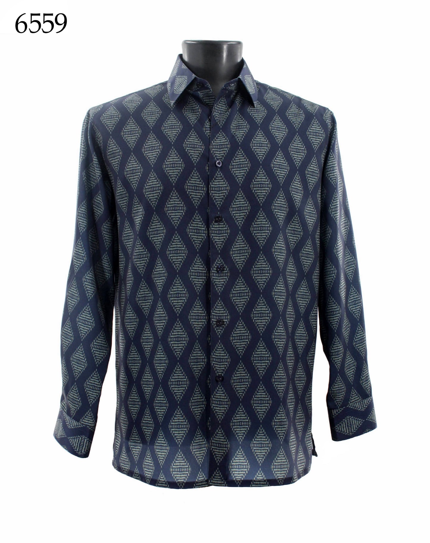Bassiri Long Sleeve Button Down Casual Printed Shirts 6559