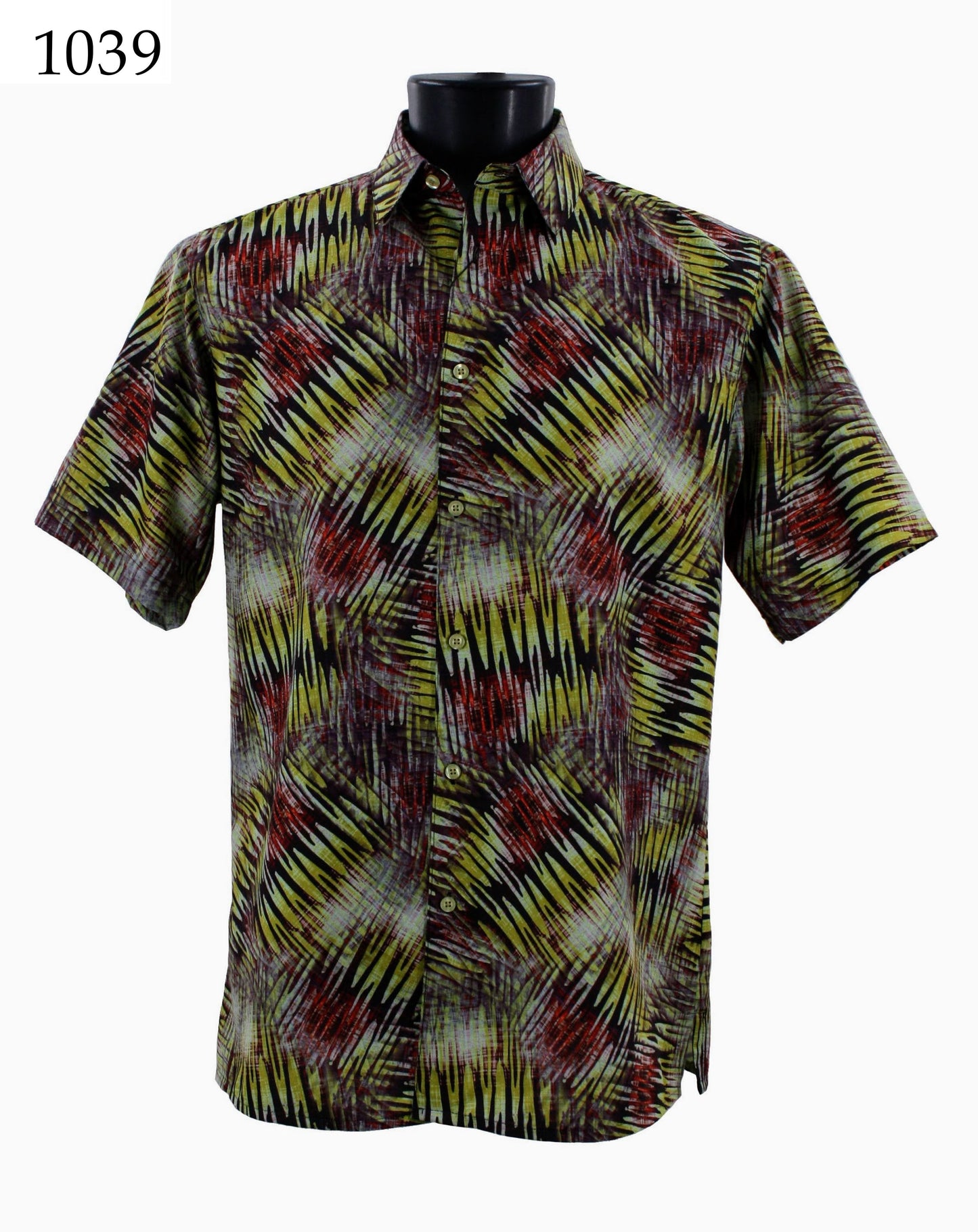 Bassiri Short Sleeve Button Down Casual Printed Shirts 1039
