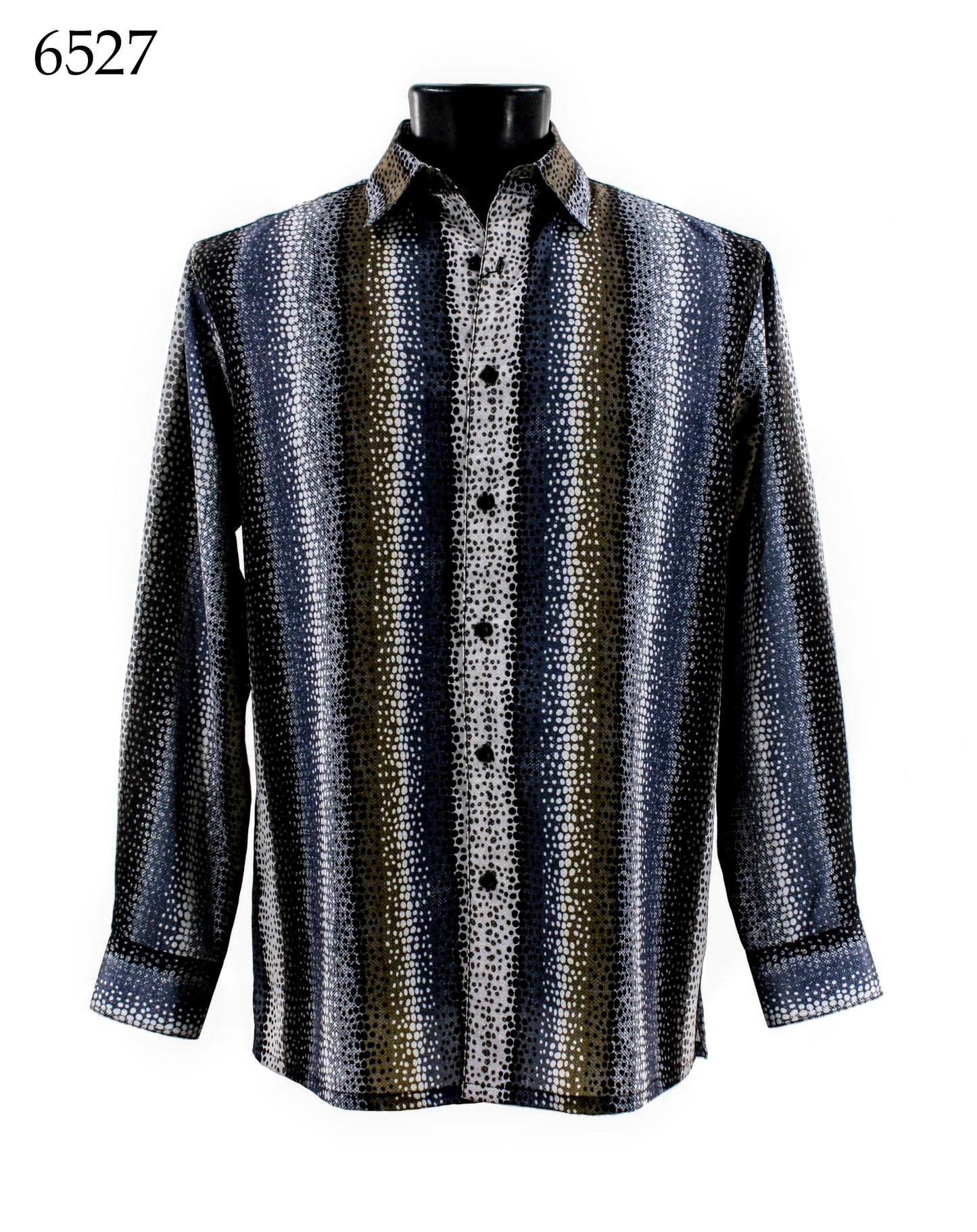 Bassiri Long Sleeve Button Down Casual Printed Shirts 6527