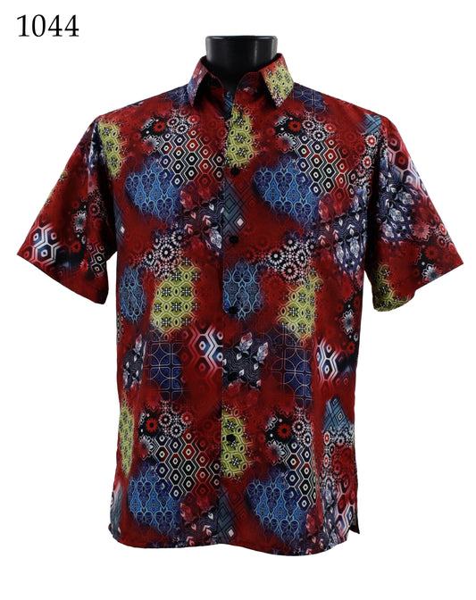 Bassiri Short Sleeve Button Down Casual Printed Shirts 1044