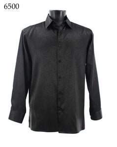 Bassiri Tone-on-Tone Long Sleeve Button Down Casual Printed Shirt 6500