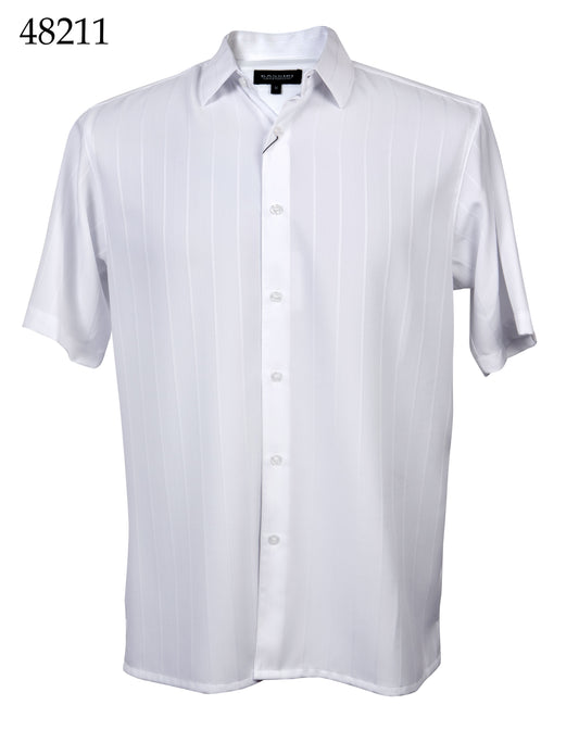Bassiri Tone-on-Tone Short Sleeve Shirts 48211