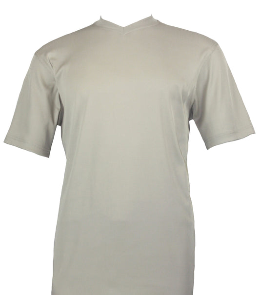 Bassiri Short Sleeve V-Neck T-Shirt Style #219 Tan