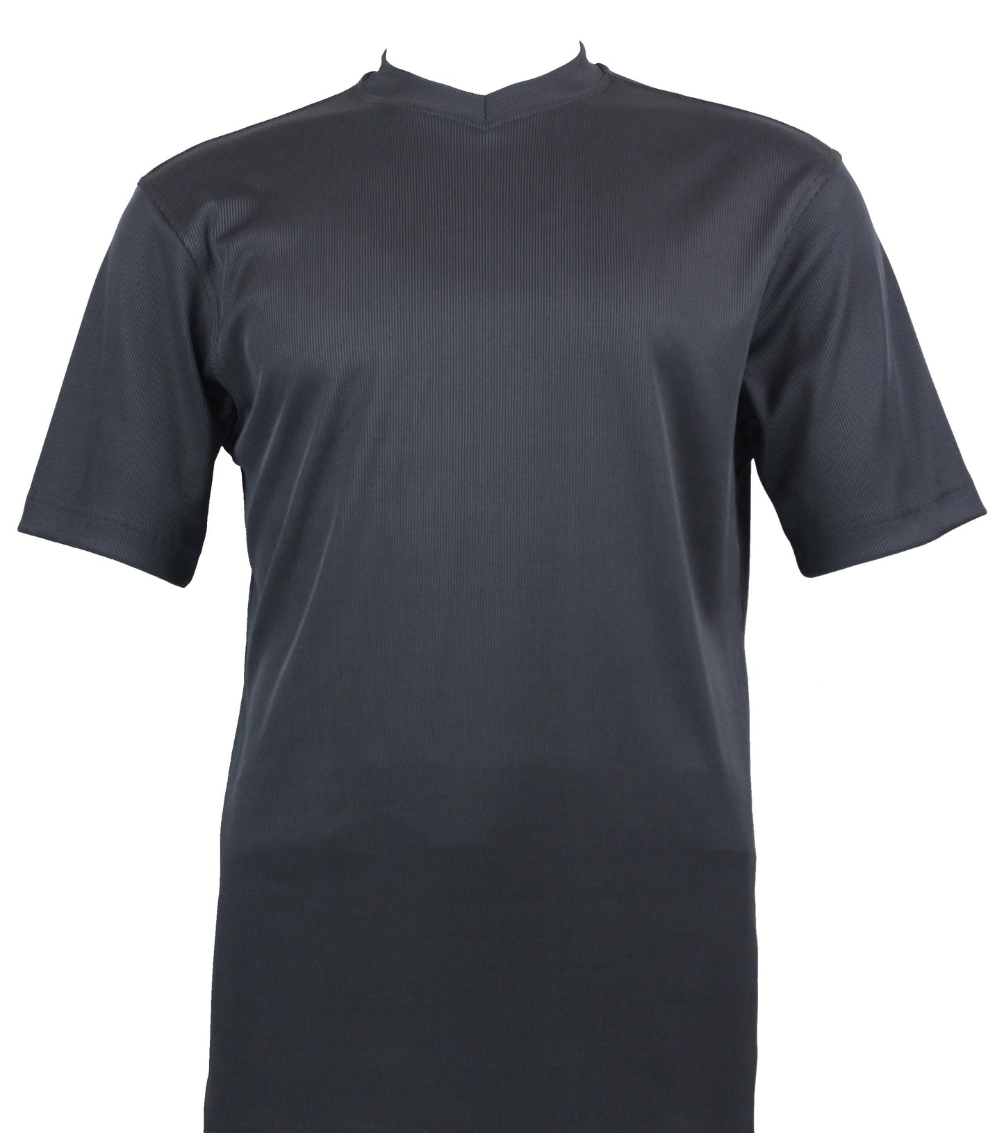 Bassiri Short Sleeve V-Neck T-Shirt Style #219 Charcoal