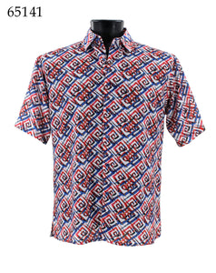 Bassiri Short Sleeve Button Down Casual Printed Shirts 65141
