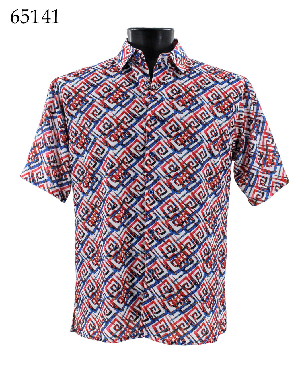 Bassiri Short Sleeve Button Down Casual Printed Shirts 65141