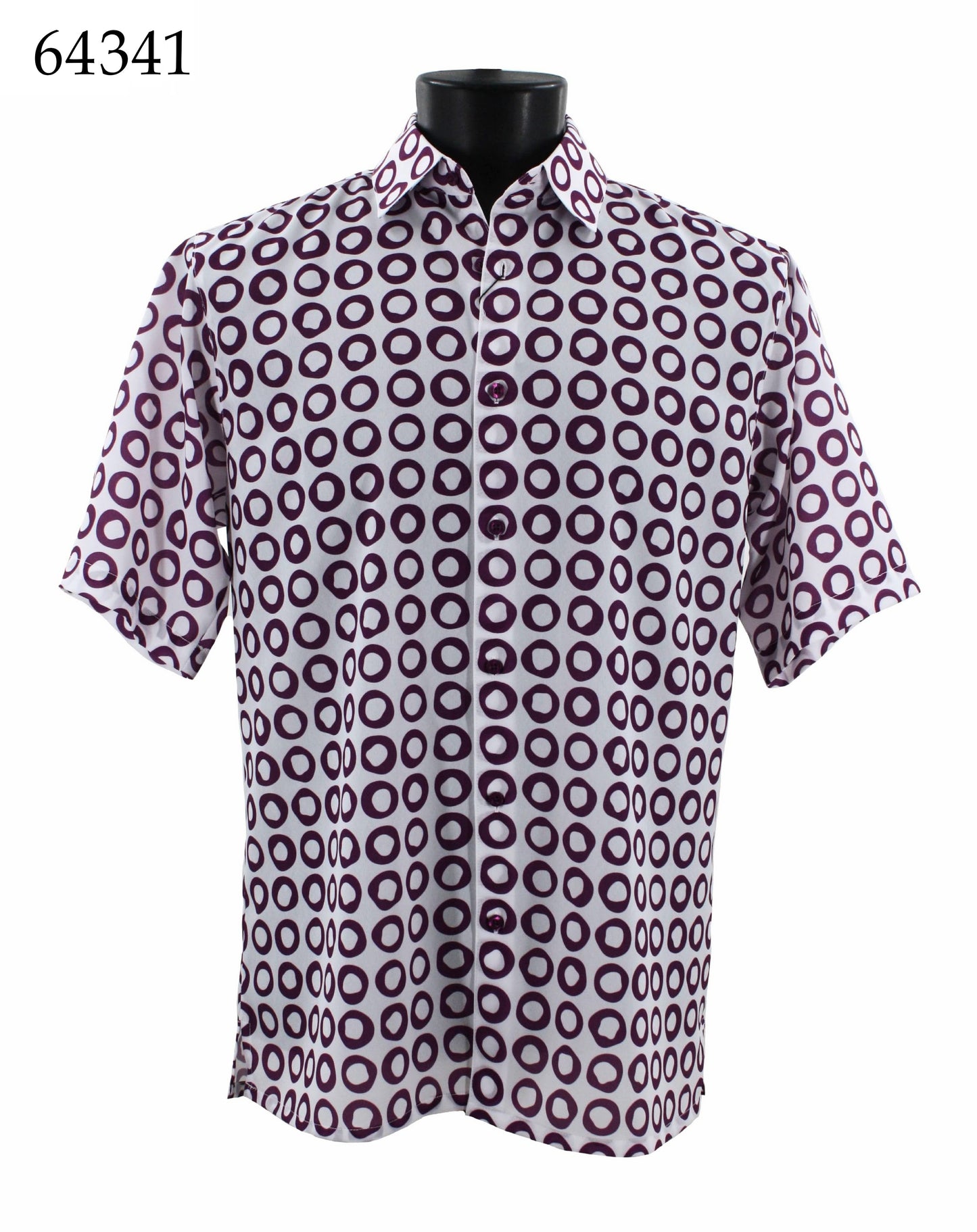 Bassiri Short Sleeve Button Down Casual Printed Shirts 64341