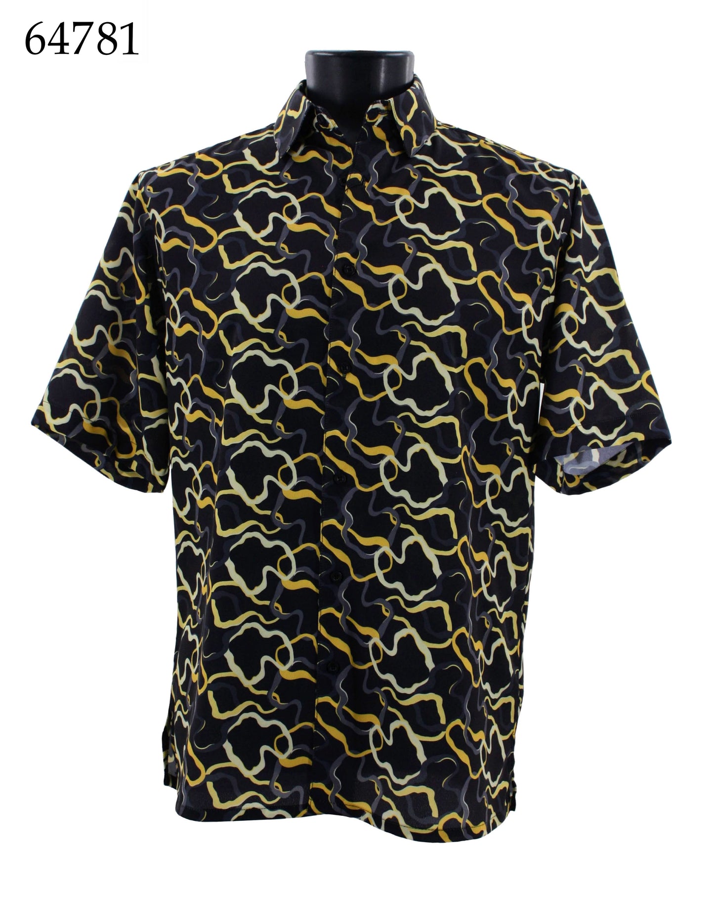 Bassiri Short Sleeve Button Down Casual Printed Shirts 64781