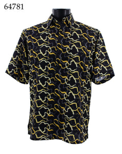 Bassiri Short Sleeve Button Down Casual Printed Shirts 64781