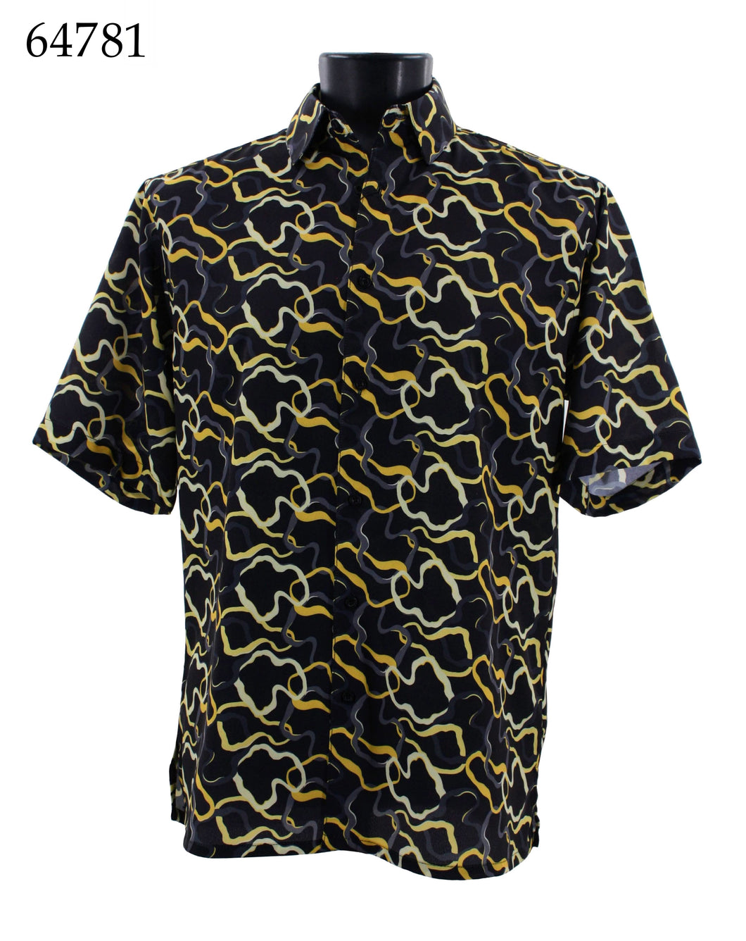Bassiri Short Sleeve Button Down Casual Printed Shirts 64781