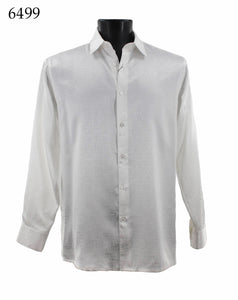 Bassiri Tone-on-Tone Long Sleeve Button Down Casual Printed Shirt 6499