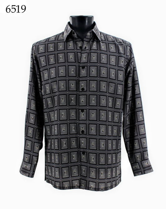 Bassiri Long Sleeve Button Down Casual Printed Shirts 6519