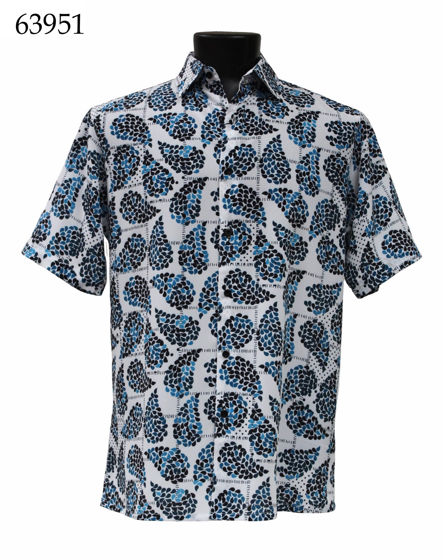 Bassiri Short Sleeve Button Down Casual Printed Shirts 63951