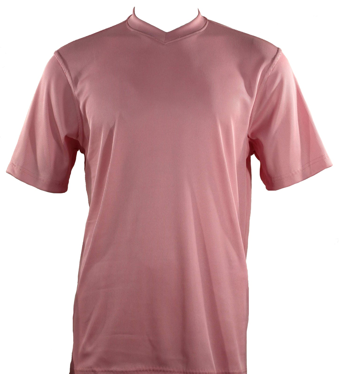 Bassiri Short Sleeve V-Neck T-Shirt Style #219 Pink
