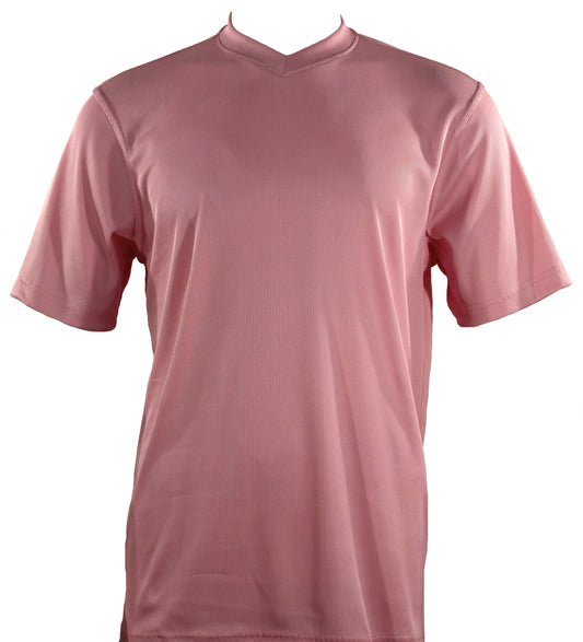 Bassiri Short Sleeve V-Neck T-Shirt Style #219 Pink