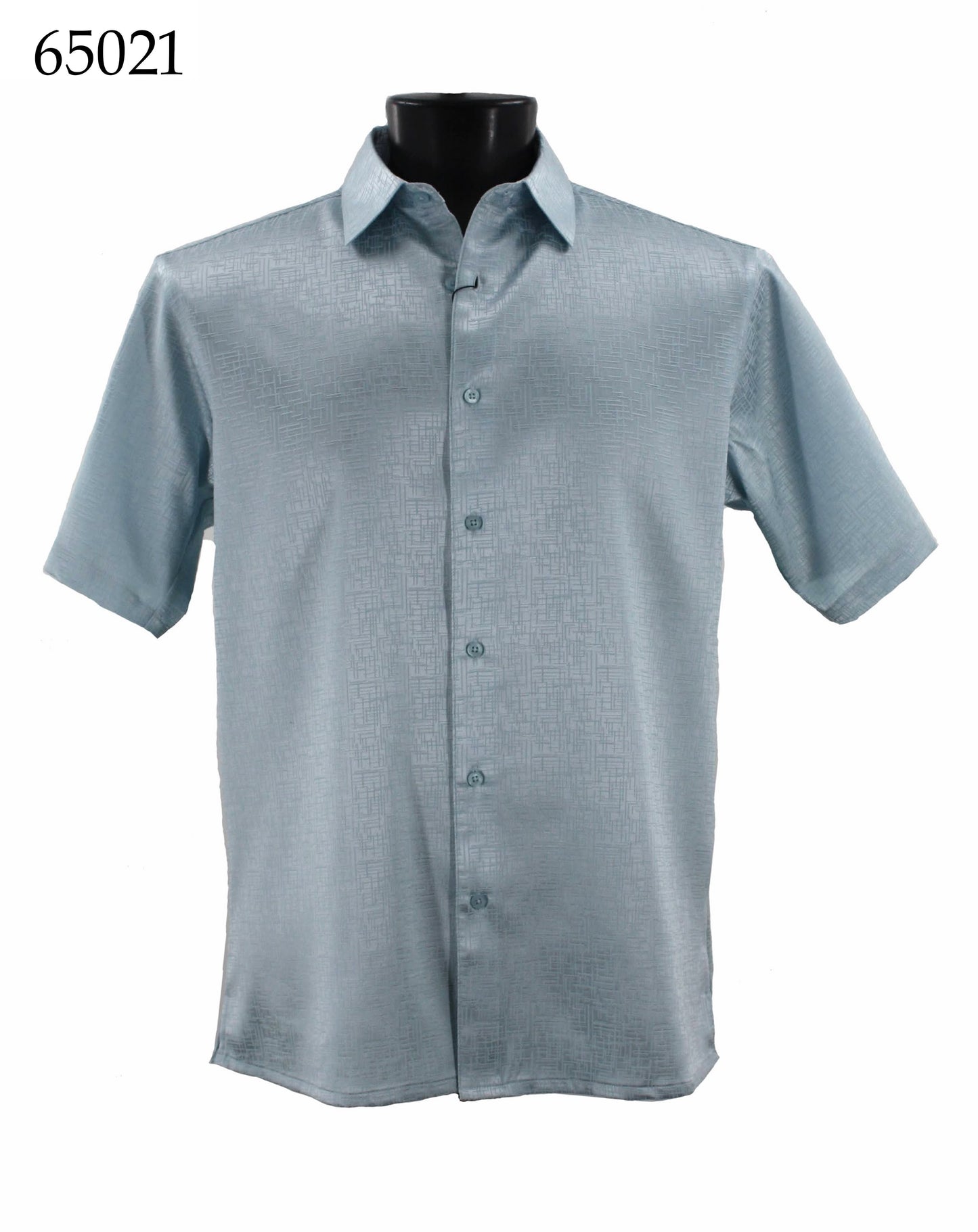 Bassiri Tone-on-Tone Short Sleeve Shirts 65021