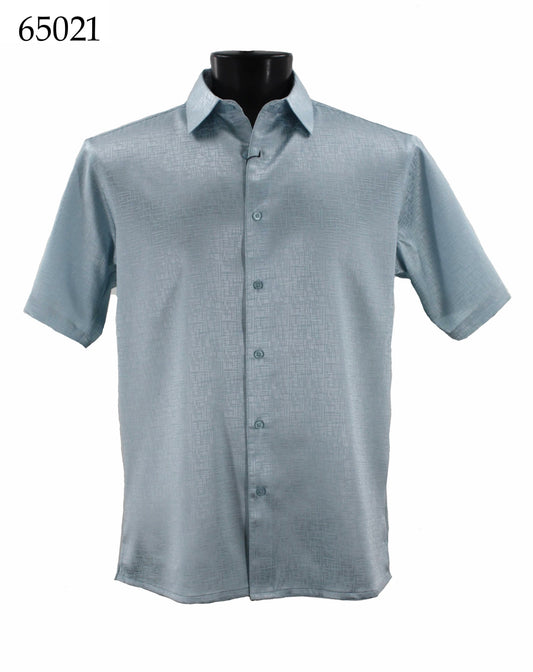 Bassiri Tone-on-Tone Short Sleeve Shirts 65021