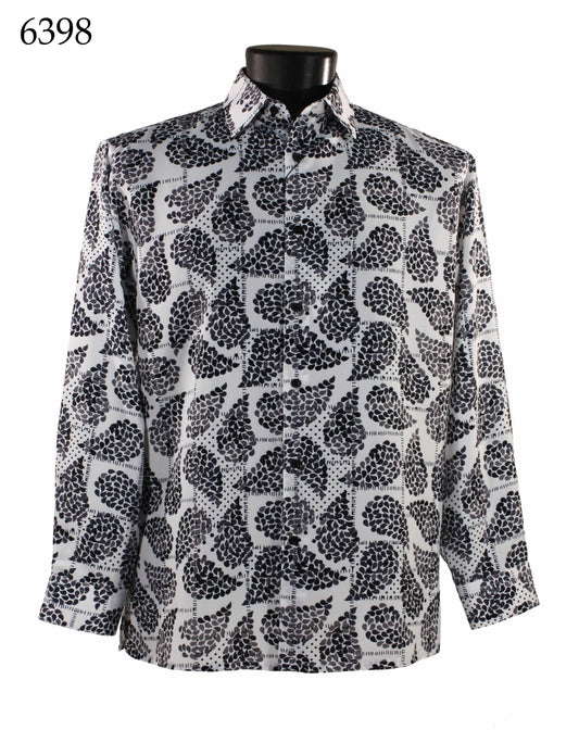 Bassiri Long Sleeve Button Down Casual Printed Shirts 6398