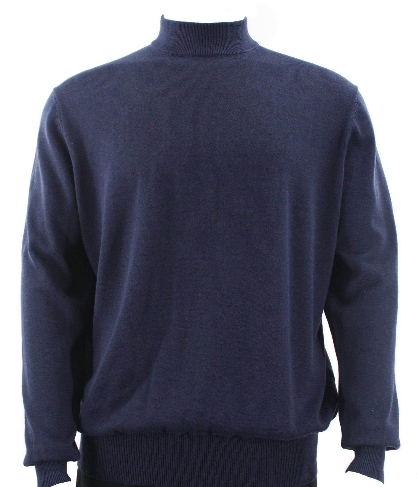 Bassiri Long Sleeve Mock Neck Sweater 630 Navy